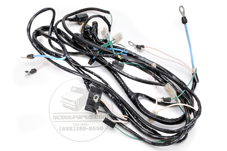 Wiring Harness - Front Engine/Head Light, For Travelall, Pickup, Travelette  1968