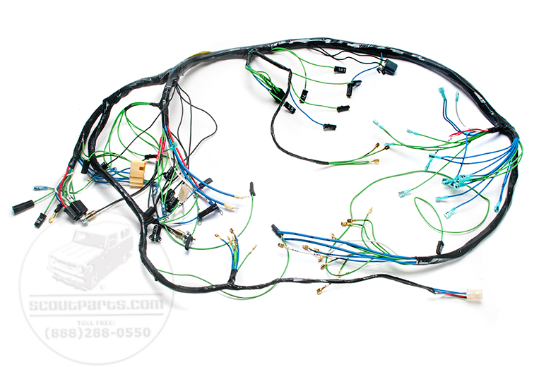 Wiring Harness - Main Under Dash For IH Pickup And Travelall  1967 To 68