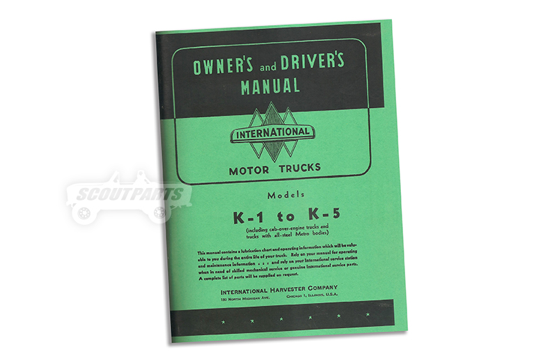 Owner's And Driver's Manual K-1 To K-5