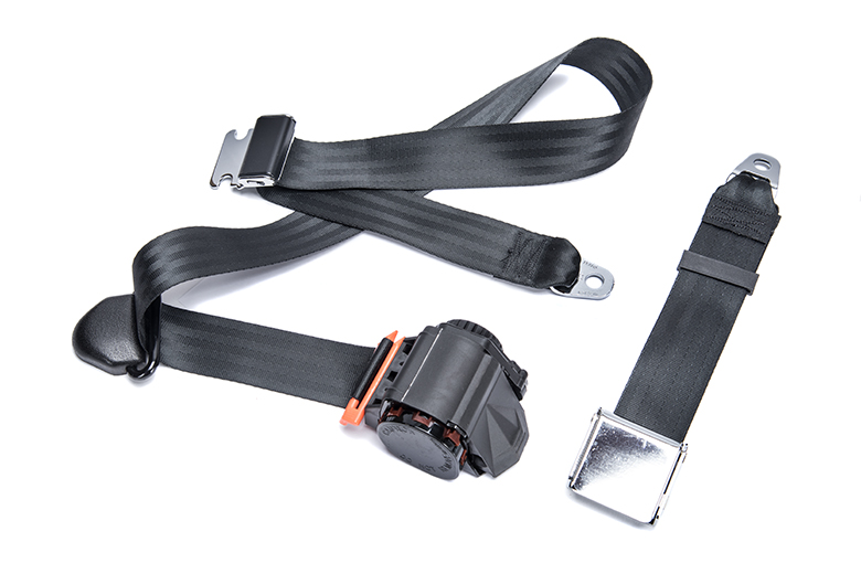 3 Point Seat Belt With Retractor - Adjustable Latch