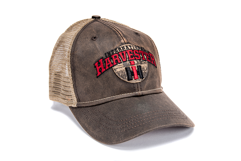 International Harvester Waxed Cloth Hat, Trucker Style Cap