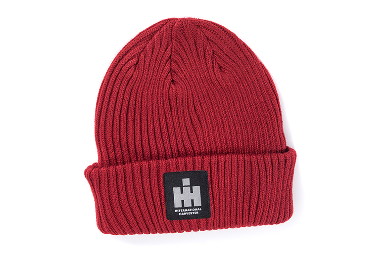 Red IH Stocking Cap, Knit Winter Hat