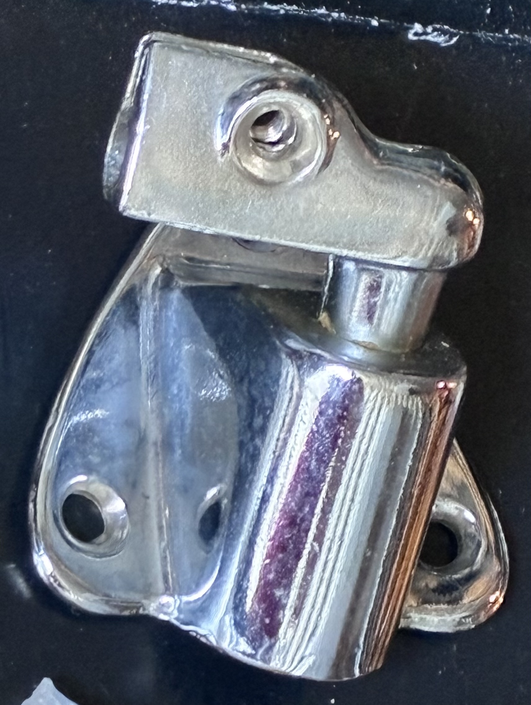 sun visor hinge Chrome - NOS Travelall / IH Pickup 328124C92