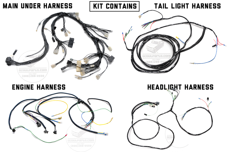 Wiring Harness - Complete Set - 1969 to 1975 D-Series Trucks