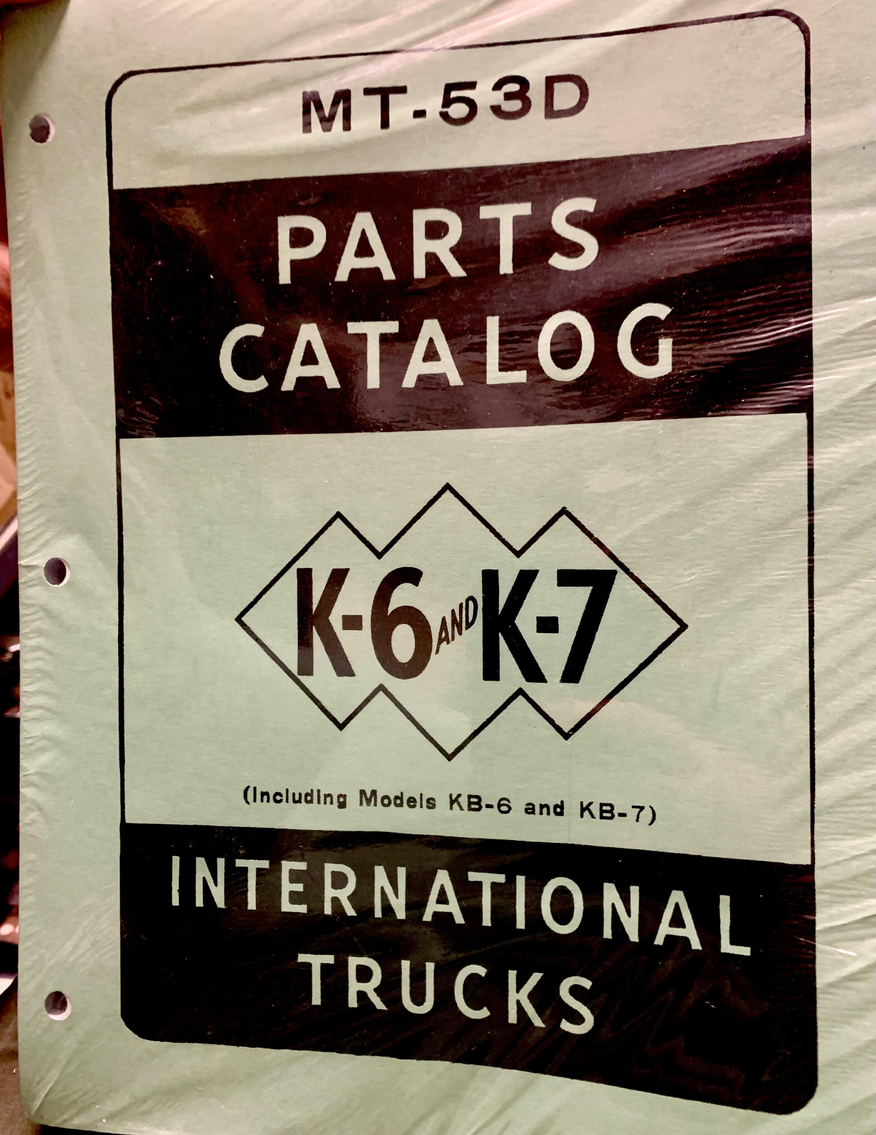 Parts Manual MT-53D K & KB 6-7  1939-49