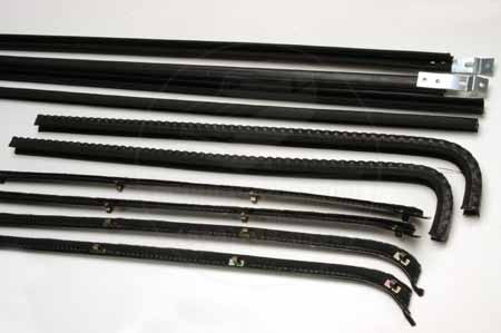 Front Door Window Seal Kit With Window Guides - 1957-1968 Pickup, Travelall And Travelette